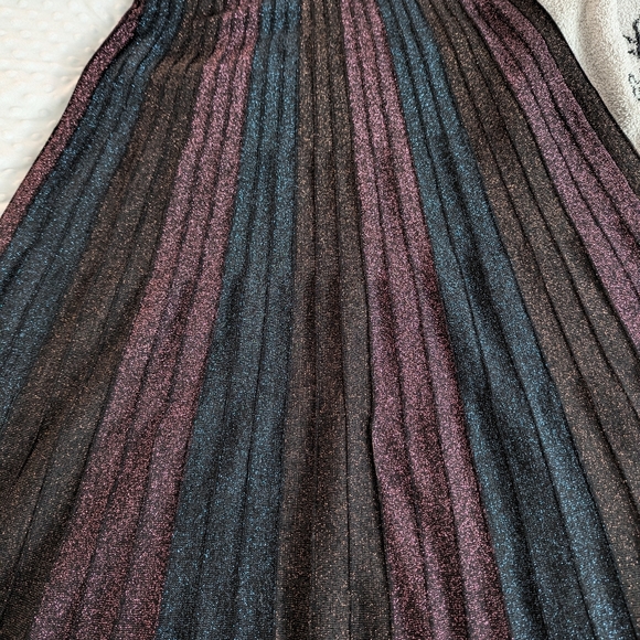 Nanette Lepore Midi Skirt -- multi color shimmer -- Size S - Picture 3 of 5